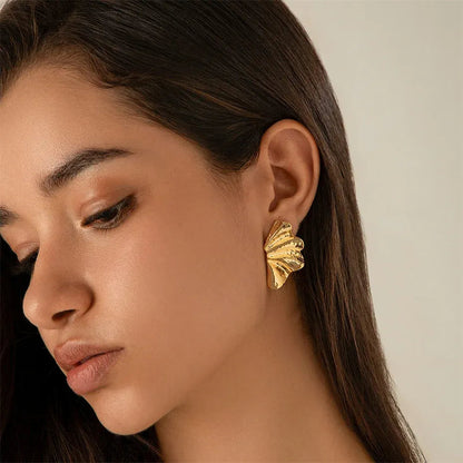 Maple Leaf Stud Earrings